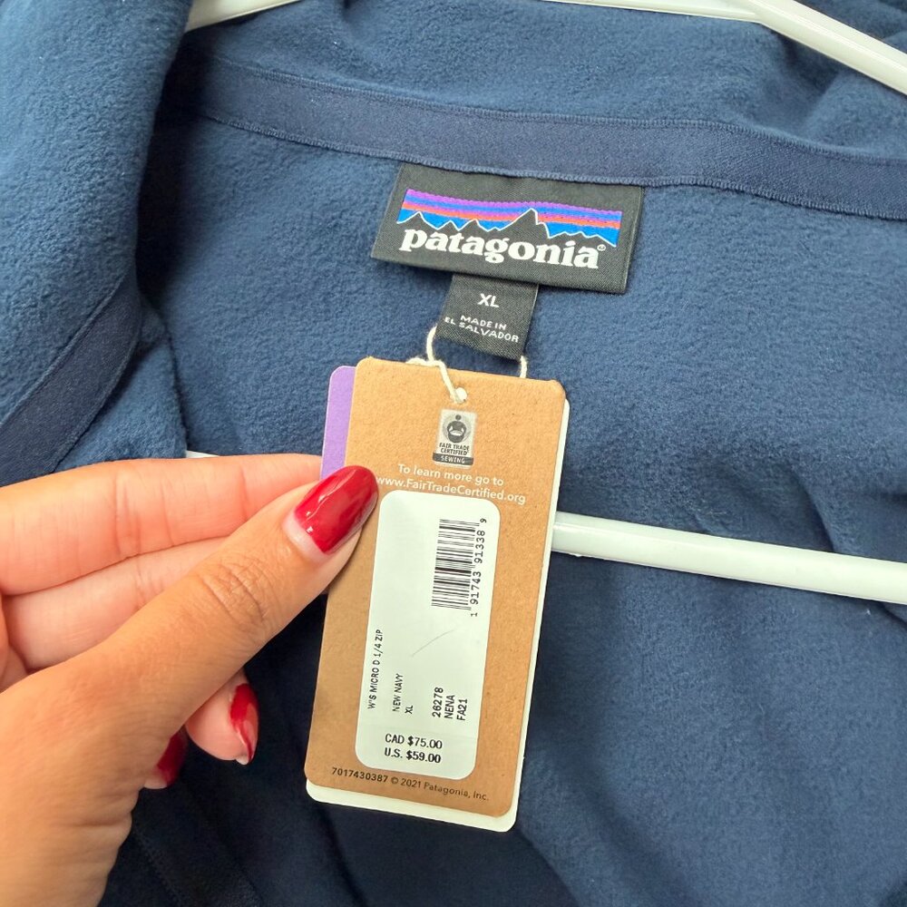 Patagonia Micro D Fleece Pullover 1/4 Zip - NWT - [Size XL] - New Navy - Picture 5 of 5